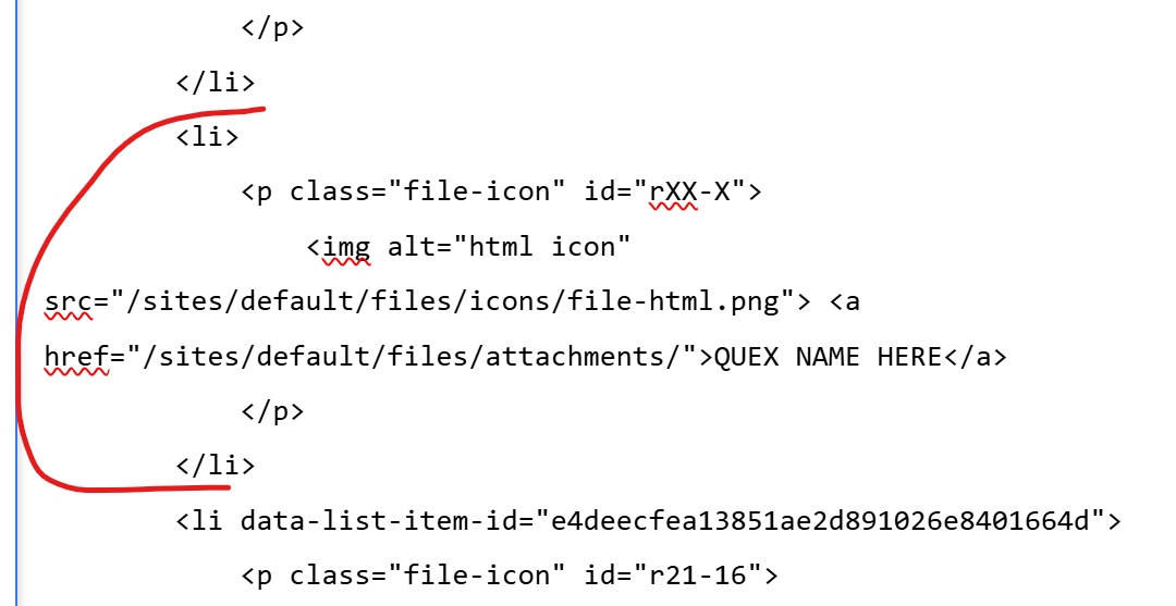 new html code